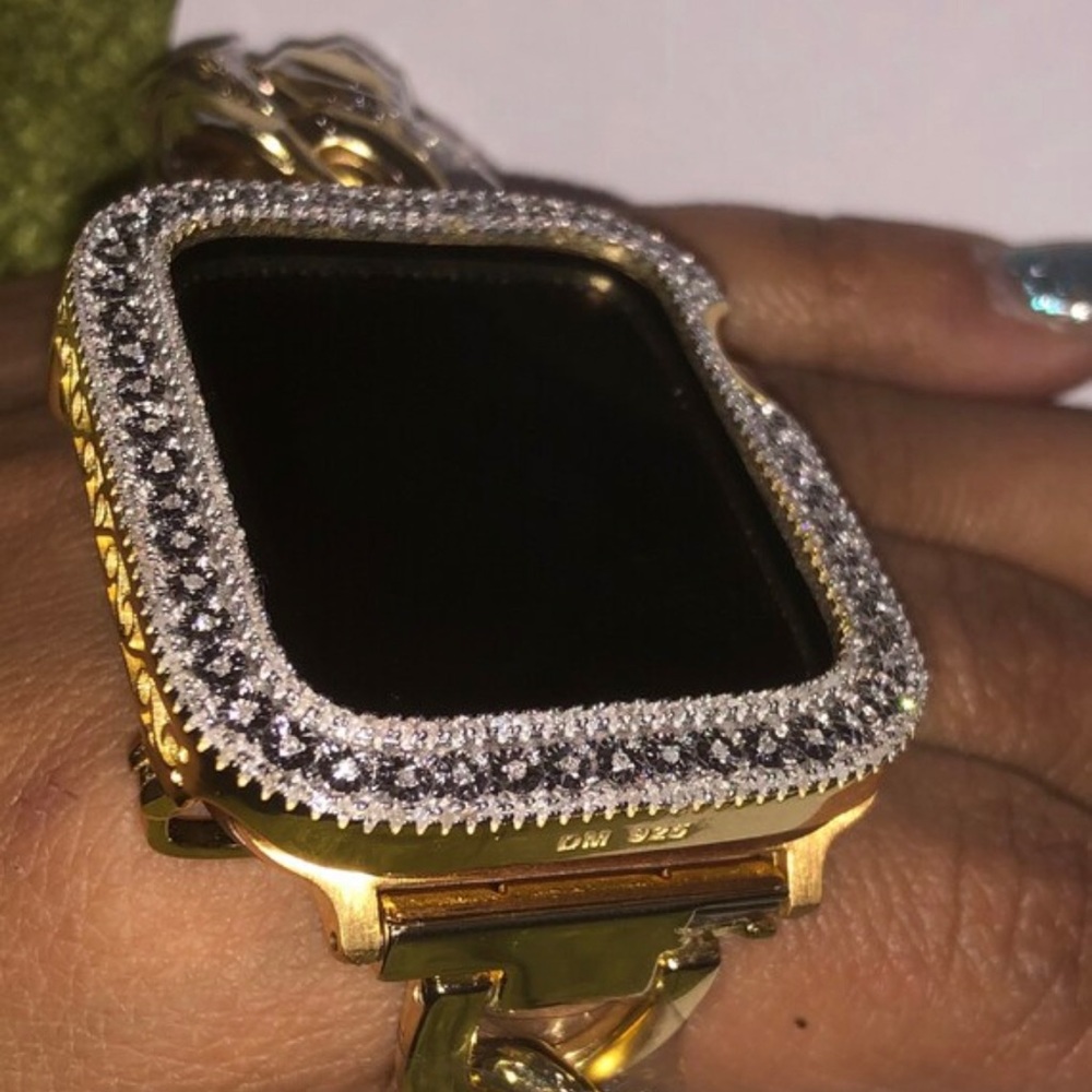 Back in stock after 2 months! Real diamond Apple Watch Ezekiel case not cz SALE - Picture 3 of 5